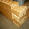 Square logs with dovetail corners